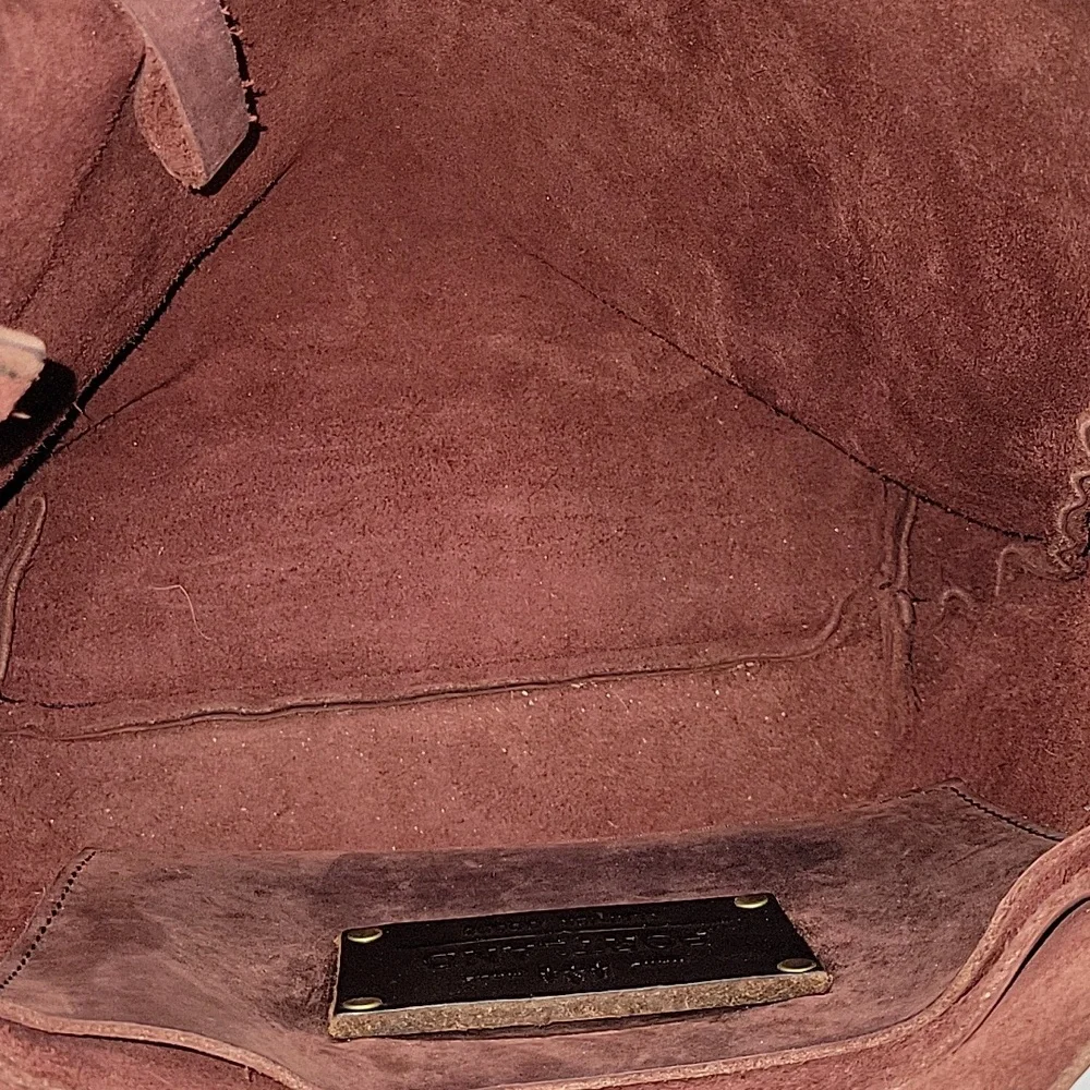Portland Leather Goods Thick Leather Tote Bag in Burgundy